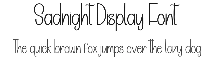 Sadnight Display Font by creativeletter — Display Font