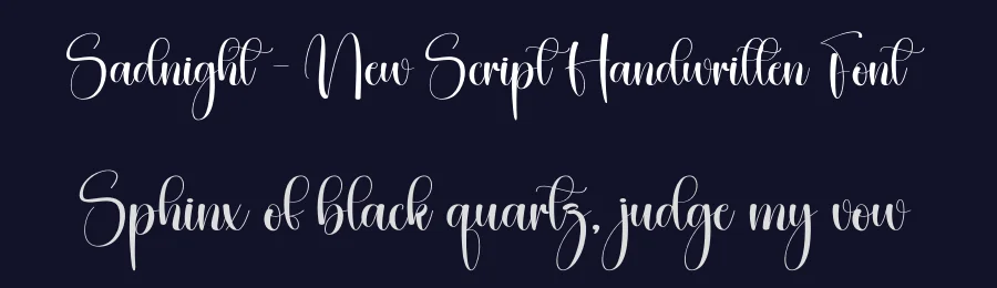 Sadnight – New Script Handwritten Font by creativeletter — Script Handwritten Font — thumbnail 2