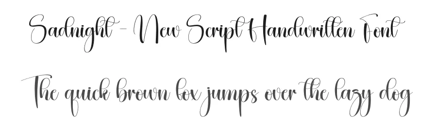 Sadnight – New Script Handwritten Font by creativeletter — Script Handwritten Font