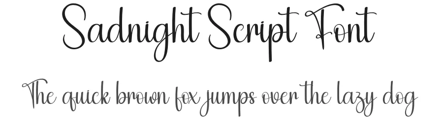 Sadnight Script Font by andikastudio — Script Handwritten Font