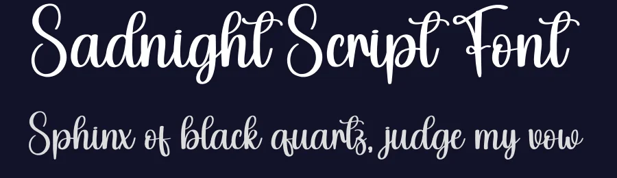 Sadnight Script Font by creativeletter — Script Handwritten Font — thumbnail 2
