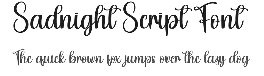 Sadnight Script Font by creativeletter — Script Handwritten Font