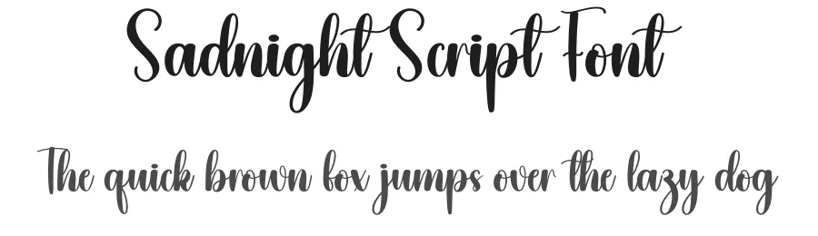 Sadnight Script Font by creativeletter — Script Handwritten Font