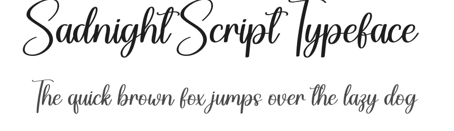 Sadnight Script Typeface by creativeletter — Script Handwritten Font
