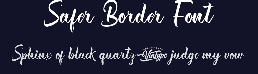 Safer Border Font by VinType — Script Handwritten Font — thumbnail 2