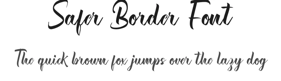 Safer Border Font by VinType — Script Handwritten Font