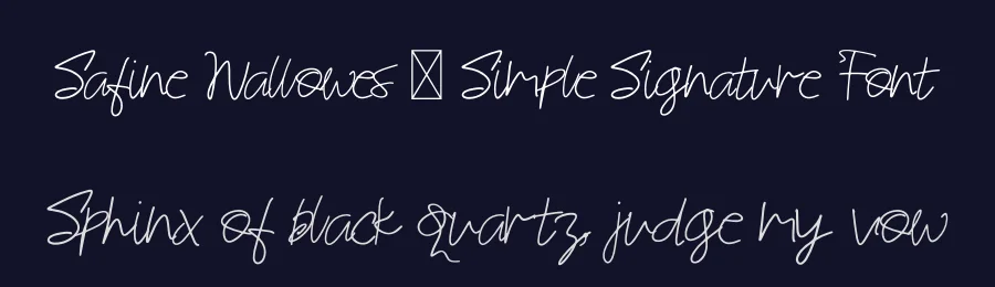 Safine Wallowes – Simple Signature Font by Dhabee — Script Handwritten Font — thumbnail 2