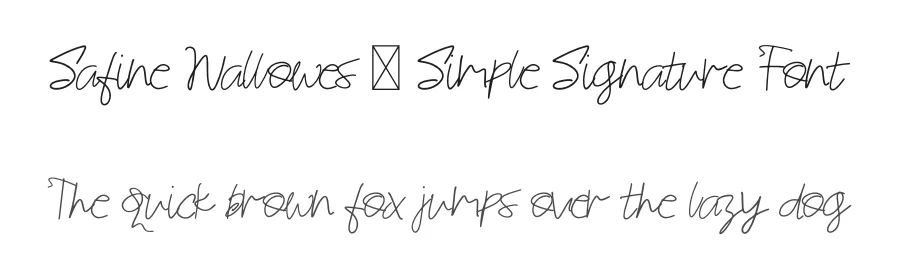 Safine Wallowes – Simple Signature Font by Dhabee — Script Handwritten Font