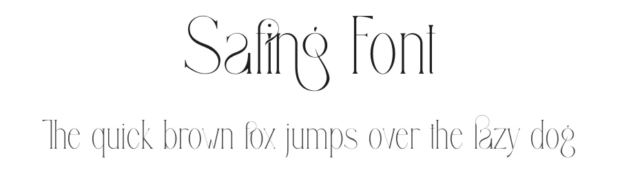 Safing Font by yaqublekker — Serif Font