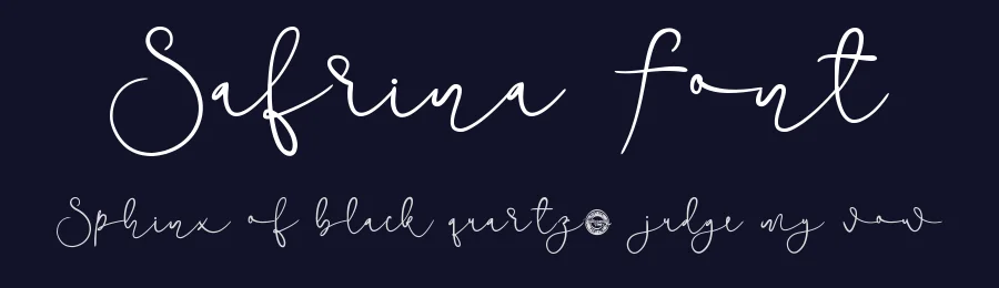 Safrina Font by CalligraphyFonts.net — Script Handwritten Font — thumbnail 2