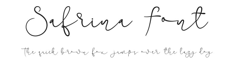 Safrina Font by CalligraphyFonts.net — Script Handwritten Font