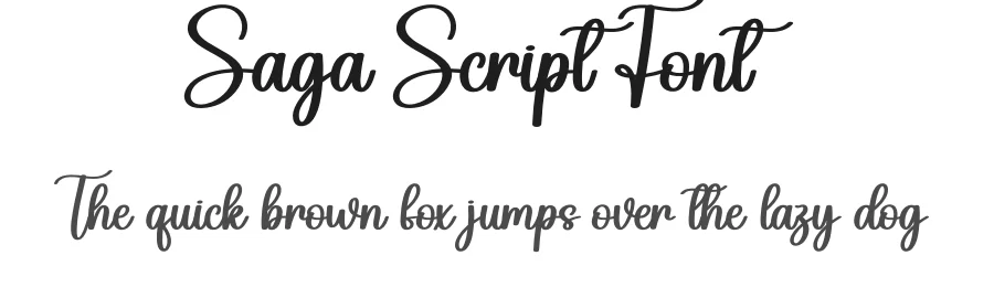 Saga Script Font by creativeletter — Script Handwritten Font