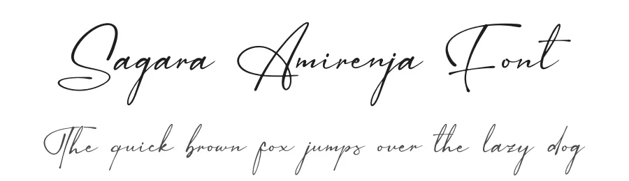 Sagara Amirenja Font by Denustudios — Script Handwritten Font