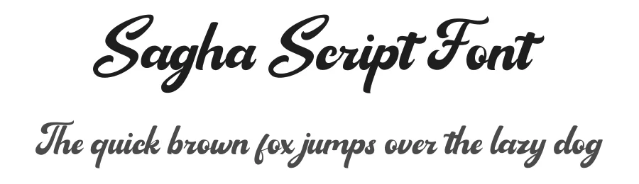 Sagha Script Font by yontype β Script Handwritten Font
