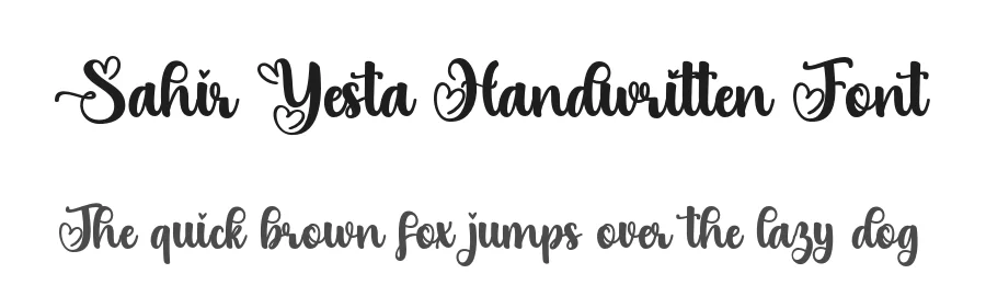 Sahir Yesta Handwritten Font by Muhammad Nasir — Script Handwritten Font