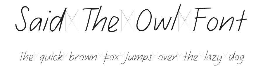 Said The Owl Font by Littlehand — Script Handwritten Font