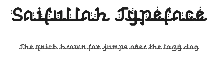 Saifullah Typeface by Dhabee — Decorative Font