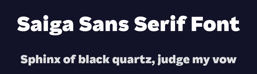 Saiga Sans Serif Font by Teo Tuominen — Sans Serif Font — thumbnail 2