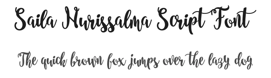 Saila Nurissalma Script Font by edricstudio — Script Handwritten Font