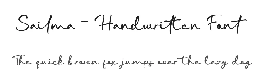 Sailma – Handwritten Font by Basnistudio — Script Handwritten Font