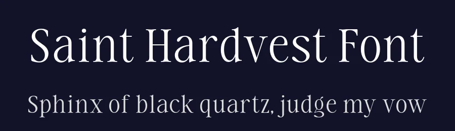 Saint Hardvest Font by roomspace.cl — Display Font — thumbnail 2