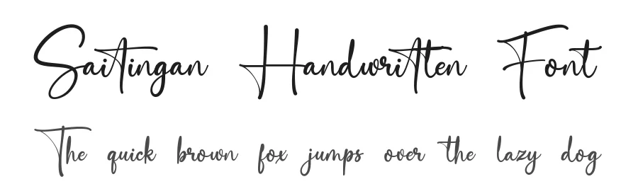 Saitingan Handwritten Font by Basnistudio — Script Handwritten Font