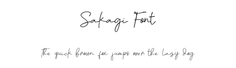 Sakagi Font by ilennalishawa โ Script Handwritten Font