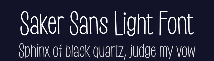Saker Sans Light Font by Måns Grebäck — Sans Serif Font — thumbnail 2