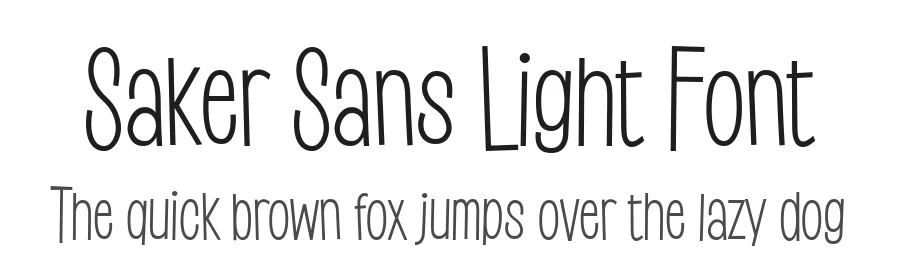 Saker Sans Light Font by MΓ₯ns GrebΓ€ck β Sans Serif Font