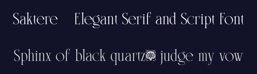 Saktere – Elegant Serif and Script Font by burntilldead — Decorative Font — thumbnail 2