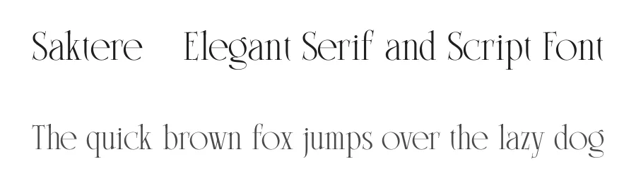Saktere – Elegant Serif and Script Font by burntilldead — Decorative Font