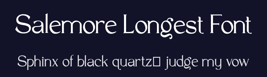 Salemore Longest Font by Viaction Type — Serif Font — thumbnail 2