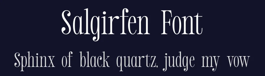 Salgirfen Font by timelesstype.co — Display Font — thumbnail 2