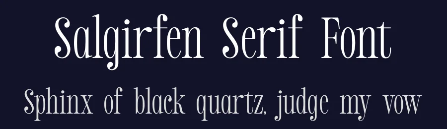 Salgirfen Serif Font by timelesstype.co — Display Font — thumbnail 2