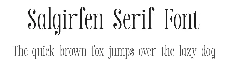 Salgirfen Serif Font by timelesstype.co — Display Font