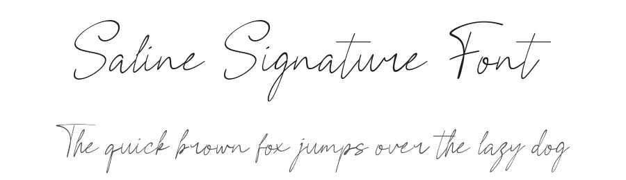Saline Signature Font by Funtype — Serif Font