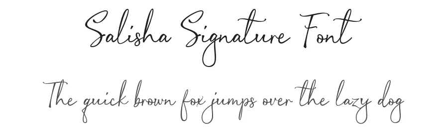 Salisha Signature Font by Letterfreshstudio β Script Handwritten Font