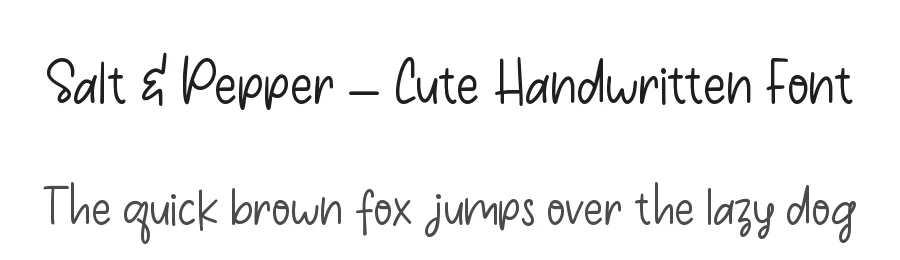Salt & Pepper – Cute Handwritten Font by Almarkha Type — Decorative Font