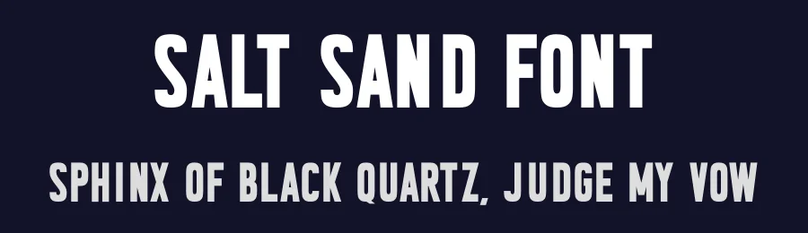 Salt Sand Font by Funtype — Sans Serif Font — thumbnail 2
