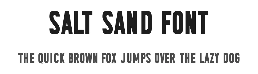 Salt Sand Font by Funtype — Sans Serif Font