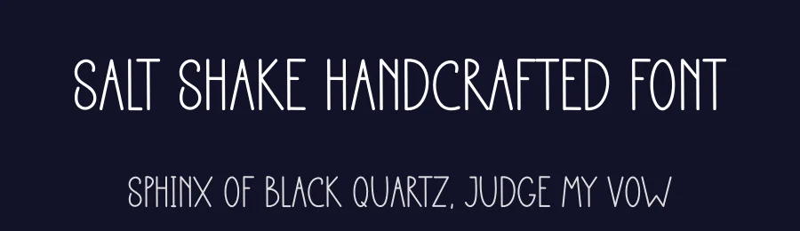 Salt Shake Handcrafted Font by freshtypeink — Display Font — thumbnail 2
