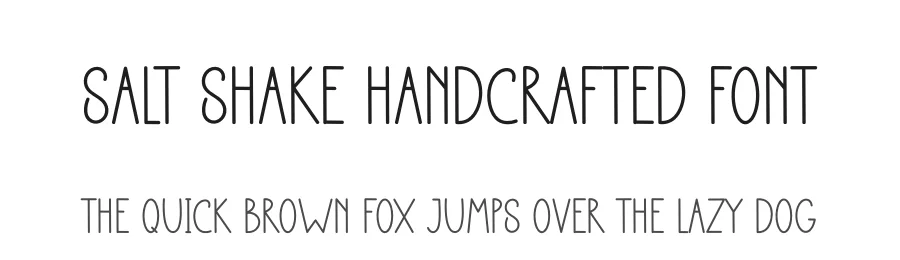 Salt Shake Handcrafted Font by freshtypeink — Display Font