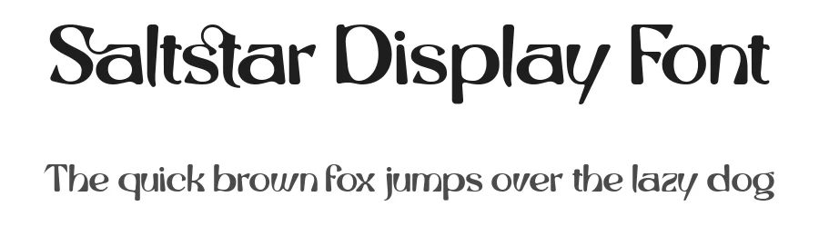 Saltstar Display Font by Grontype — Display Font