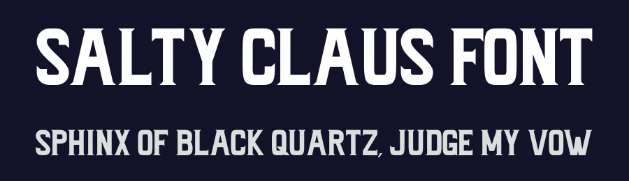 Salty Claus Font by Craftedtype — Display Font — thumbnail 2