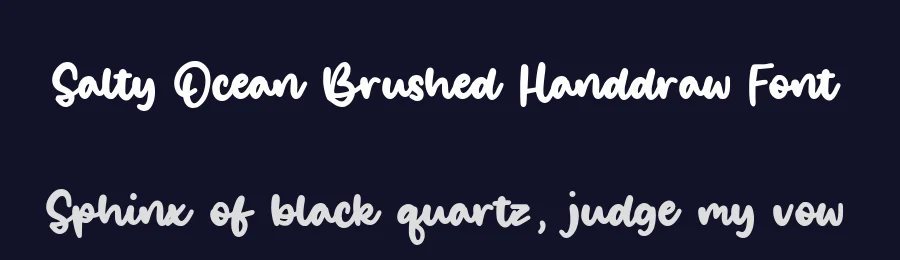 Salty Ocean Brushed Handdraw Font by balpirick — Script Handwritten Font — thumbnail 2