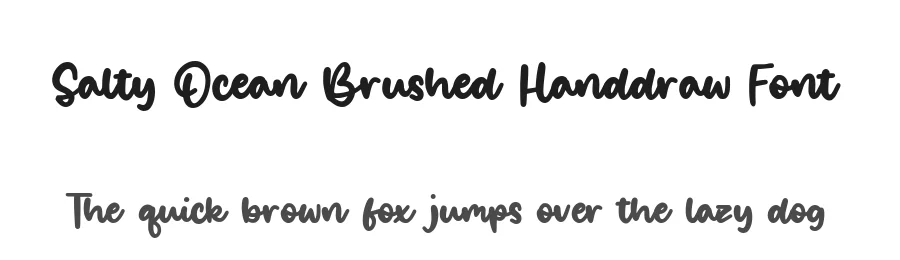 Salty Ocean Brushed Handdraw Font by balpirick — Script Handwritten Font
