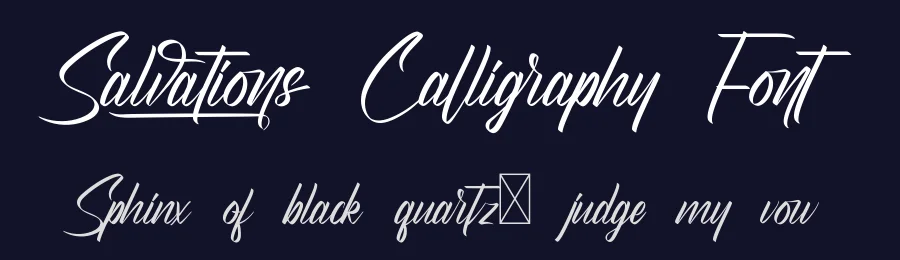 Salvations Calligraphy Font by CalligraphyFonts.net — Script Handwritten Font — thumbnail 2