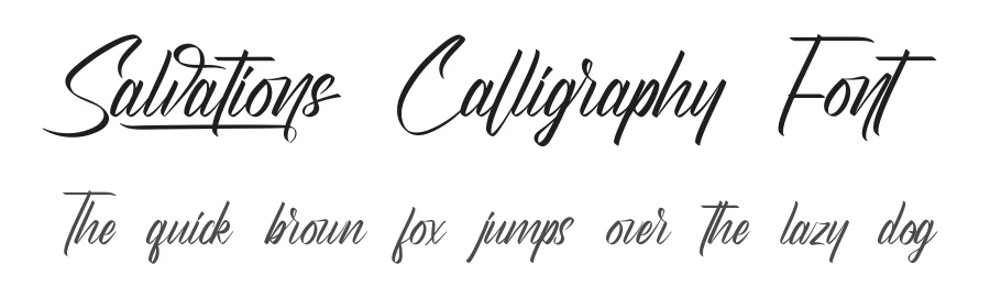Salvations Calligraphy Font by CalligraphyFonts.net — Script Handwritten Font