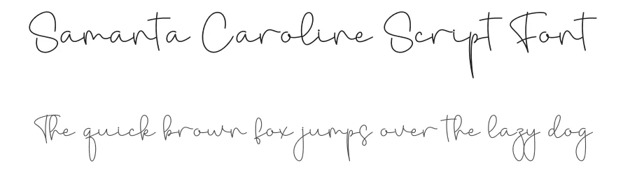 Samanta Caroline Script Font by creativeletter — Script Handwritten Font