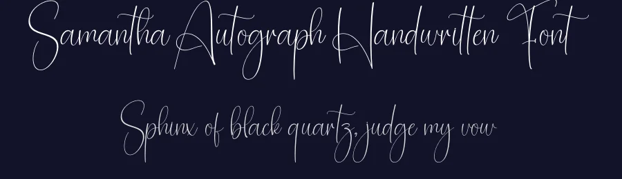 Samantha Autograph Handwritten Font by creativeletter — Script Handwritten Font — thumbnail 2